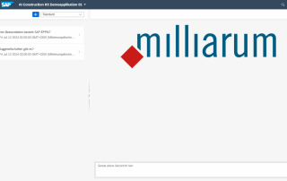 Programmmaske der AI Construction Kit Allgemeiner Chatbot Anwendung in SAP